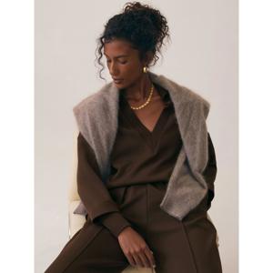 REISS Bernie Premium Interlock Wide-Leg Joggers